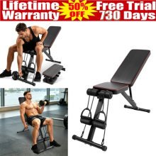 Dayplus Adjustable Weight Bench with Leg Developer Barbell Rack for Home Gym