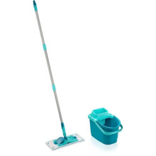 Set de nettoyage sol Leifheit PowerClean 55510, balai serpillère avec seau essoreur 6 L, 1x housse micro duo incluse, manche 148 cm