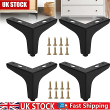 4Pcs 10cm Metal Furniture Leg Diamond Triangle Replacement Feet for Cabinet Sofa