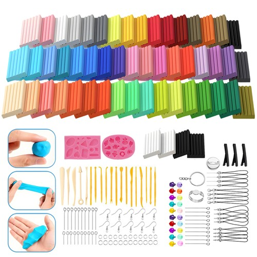 54 Pcs Polymer Clay Set Modeling Clay Kit DIY Clay Kit Creative Safe Non-toxic