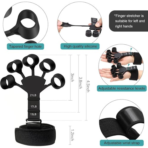 Hand Grip Strengthener Set Adjustable 5-60kg Finger Exerciser Forearm Trainer 1