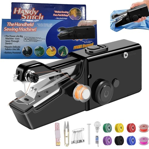 Cordless Portable Electric Sewing Machine with Accessories Handheld Sewing Tool