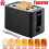 2 Slice Extra Wide Slot with 7 Variable Browning Defrost Reheat Black Toaster 1