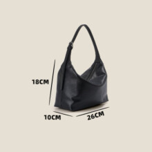 (Coffee) Genuine Leather Hobo Bag for Women Large Capacity Shoulder Tote Handbag Cowhide Underarm Purse 2026 Black