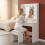 Dressing Table with Mirror and Light, 2 Drawers Vanity Desk, White 1