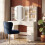 Dressing Table with Mirror, Adjustable LED Lighting, Power Strip 4