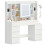 120 cm Dressing Table with Mirror and Light, Behind-Mirror Storage 8