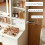 Dressing Table with Sliding Mirror, Vanity Desk with Power Strip 3