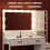 110 cm Dressing Table with Large Mirror, Vanity Desk with LED Lights, 3 Light Colors, Adjustable Brightness 2