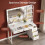 110 cm Dressing Table with Large Mirror, Vanity Desk with LED Lights, 3 Light Colors, Adjustable Brightness 6