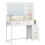 110 cm Dressing Table with Large Mirror, Vanity Desk with LED Lights, 3 Light Colors, Adjustable Brightness 7