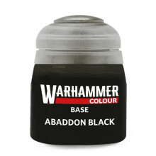 Warhammer colour base - Abaddon Black paint 12ml #99189950289 BNIB NEW EDITION