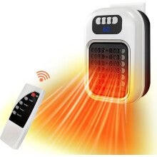 Chauffage d'appoint 370 W, compact, idéal pour bureau ou chambre d'étudiant.