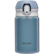 Borraccia termica - Mini borraccia isolata in acciaio inossidabile da 300 ml, a prova di perdite, graziosa borraccia sottovuoto blu