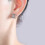 925 Sterling Silver Zirconia Stud Earrings with Interlocking Circle Design for Women 3