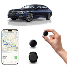 GPS-tracker til køretøj - Intet SIM-kort kræves, skjult magnetisk biltracker, GPS i realtid, fungerer med iOS og Android, ingen måne