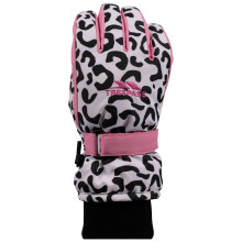 (8-10 Years, White/Black/Pink) Trespass Childrens/Kids Laggan Leopard Print Winter Gloves