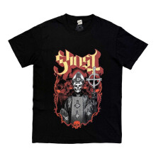(L, Black) Ghost Unisex Adult Procession 2 T-Shirt