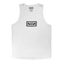 (XXL, White) Nine Inch Nails Unisex Adult Logo Tank Top