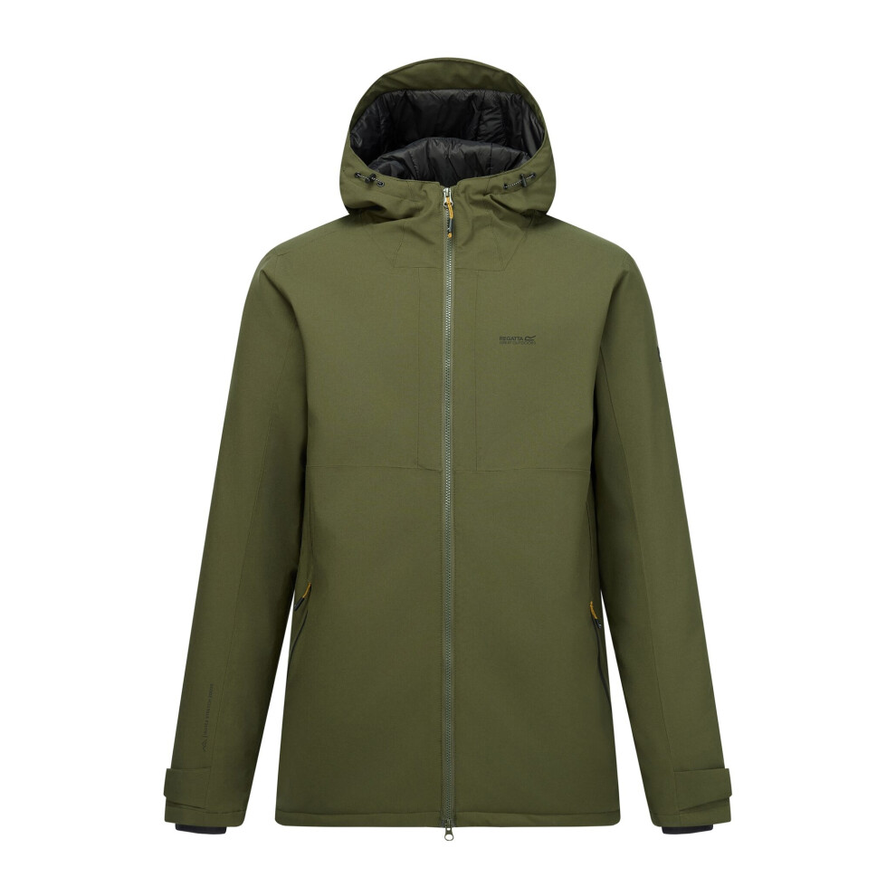 Regatta Men's Dark Hoscar Waterproof Insulated Jacket - Khaki - S - Khaki - 100% Recycled Polyester - Image 2