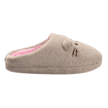 (4 UK Child, Beige) Pusheen Girls Mule Slippers