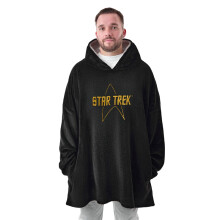 Star Trek Mens Embroidered Logo Blanket Hoodie