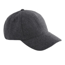 (One Size, Charcoal) Beechfield 6 Panel Wool Blend Cap