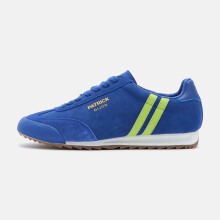(10 UK, Blue/Green) Patrick Mens Dijon Suede Running Trainers