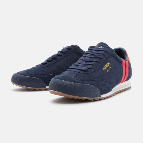 (6 UK, Navy/Red) Patrick Mens Dijon Suede Running Trainers 1
