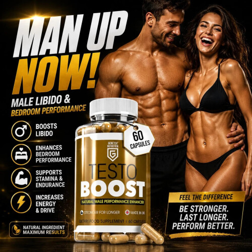 Testosterone Booster Men 60 Vegan Capsules Energy 2