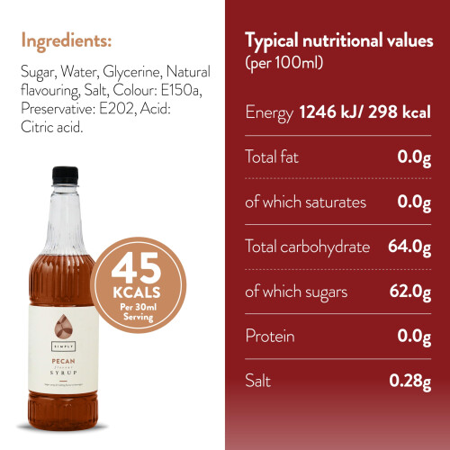 SIMPLY Pecan Syrup (1 Litre) 2