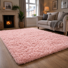 (160cm x 230cm (5ft 4" x 7ft 8"), Pink) Extra Large Rug Soft Shaggy Living Room Carpet Mat