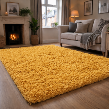 (160cm x 230cm (5ft 4" x 7ft 8"), Yellow) Extra Large Rug Soft Shaggy Living Room Carpet Mat