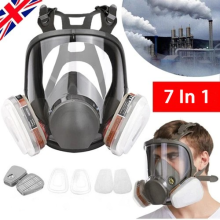 Full Face Mask For 6800 Series Gas Painting Spray Protection Respirator Kit UK