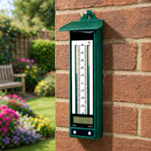 Outdoor Garden Thermometer Digital Max Min Display Wall Mounted Gauge