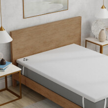 Panda Gel Infused Memory Foam Bamboo Mattress Topper - UK Single | 5cm Thick | Medium Firm Softness | Orthopaedic Neck, Spine, Hip Support | Adjusta