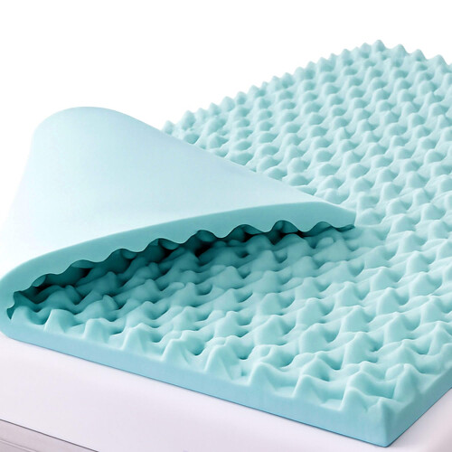 DMI Duro-Med 2-inch/ 5cm Blue Small Single Size Thick Convoluted Bed Pad