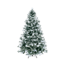 Artificial Green Christmas Tree SHATCHI 5Ft Pre-Lit Lapland Fir Snow Flocked