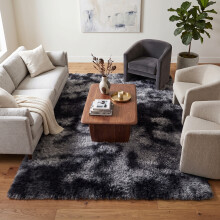 (120cm x 170cm (4ft x 5ft 8"), Dark Grey) Extra Large Rug Soft Shaggy Living Room Carpet Mat