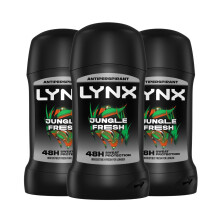 Lynx Anti-Perspirant Deodorant Stick 48H Odour Protection Jungle Fresh 50ml, 3pk