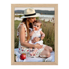 Ditwis 8x6 Photo Frame Wood Colour, Modern Natural Picture Frame for Living Room, Bedroom and Office, Wall or Desk Display