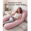 Nuliie Pregnancy Pillow for Sleeping, U Shaped(Cooling Light Pink) 3