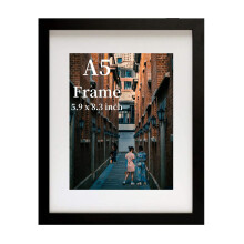 MEGAROOM Wood A5 Frame - A5 Photo Frame for 5.9 x 8.3 Inch (15 x 21 cm) Photo Wall Hanging - A5 Picture Frame with Clear Perspex Front - Wall Mountin