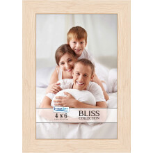 Icona Bay - 6x4 Light Oak Picture Frame - Modern Style Engineered Wood Frame - Table Top or Wall Mount - Bliss Collection