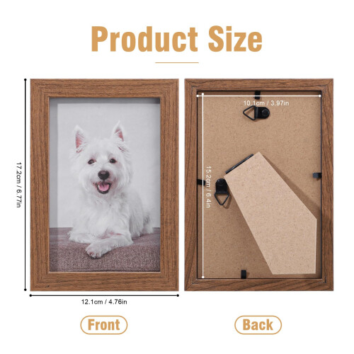 4 Pack Picture Frame, 6x4 Beechwood Color Photo Frames 1