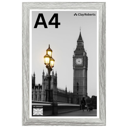 A4 Photo Frame, Grey Picture Frame, 1 Pack, 21cm x 29.7cm, A4 Frame