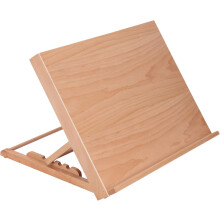 Adjustable Desktop Easel Stand - 47x36x3.5cm Beech Wood Drawing Board for Artists, Kids & Students - Foldable Tabletop Art Easel with 5 Angle Positio