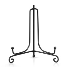 Tincogo 2-Pack Plate Stands - 5-Inch Black Iron Easels for Photos, Frames, Books, and Art