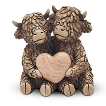 Lesser & Pavey Hughie Highland Cows True Love Home Decor Figurine
