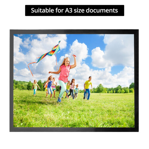 QWORK 10Pcs A3 Magnetic Frames, Adhesive Magnetic Display Frame, Black, for Ads, Notices, Documents 2
